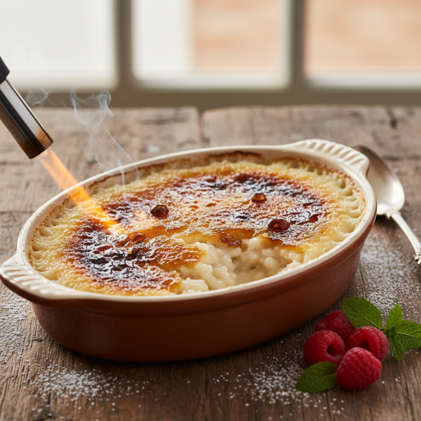Classic Rice Pudding Brûlée recipe