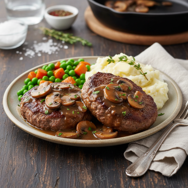 Classic Salisbury Steak with Mushroom Gravy recipe
