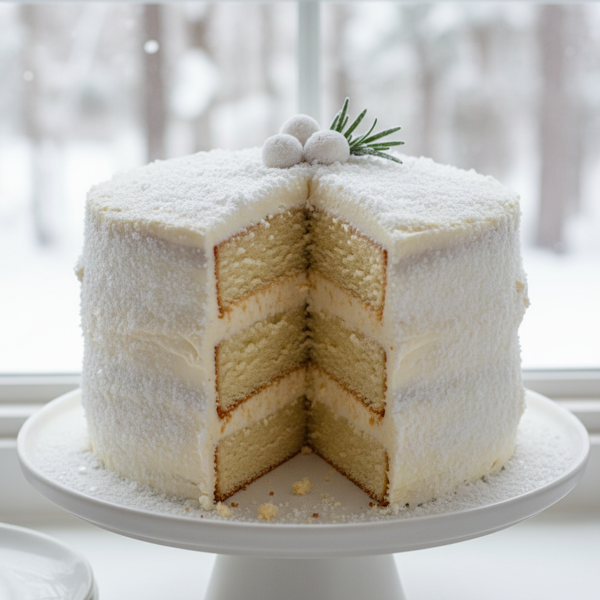 Classic Snowy Vanilla Layer Cake recipe