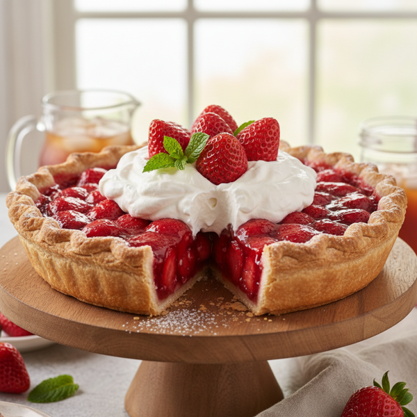 Classic Southern Fresh Strawberry Delight Pie recipe