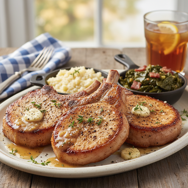 Classic Southern Pan-Seared Pork Chops recipe