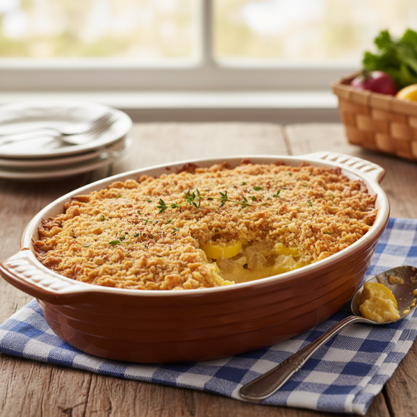 Classic Southern Squash and Cheese Casserole recipe