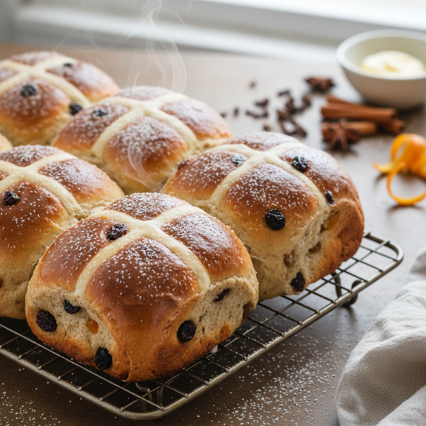 Classic Spiced Hot Cross Buns recipe