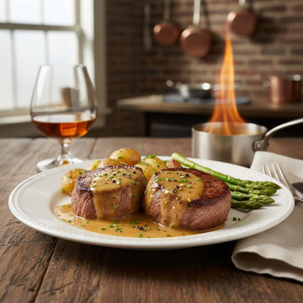 Classic Steak Diane with Cognac Sauce recipe