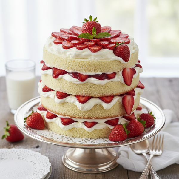 Classic Strawberry Delight Cake recipe