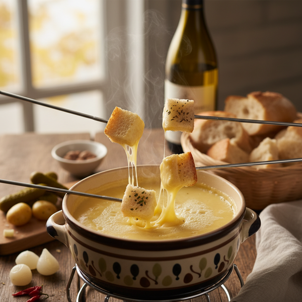 Classic Swiss Cheese Fondue Delight recipe