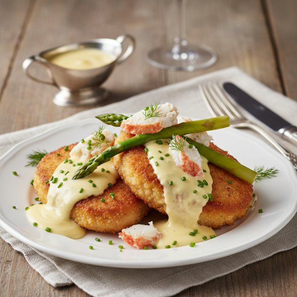 Classic Veal Oscar with Creamy Hollandaise Sauce recipe