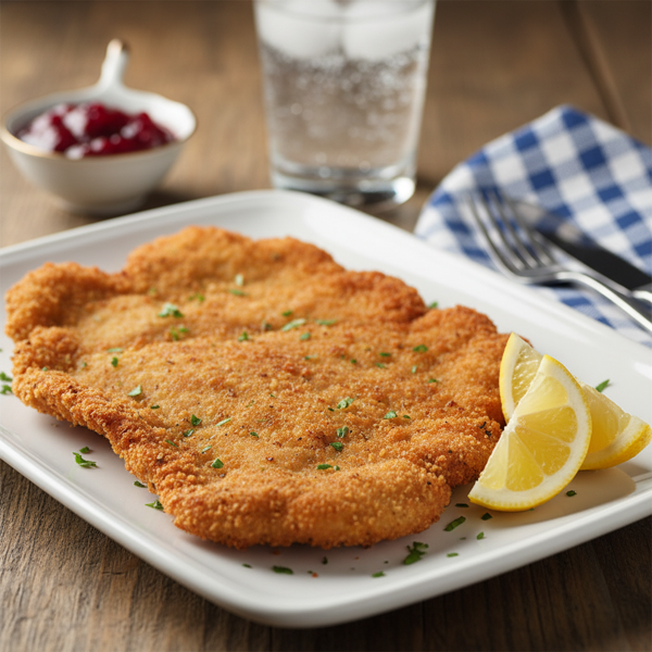 Classic Veal Schnitzel with Lemon Wedges recipe