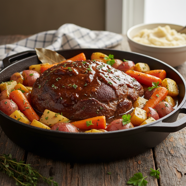Classic Yankee Pot Roast with Root Vegetables recipe