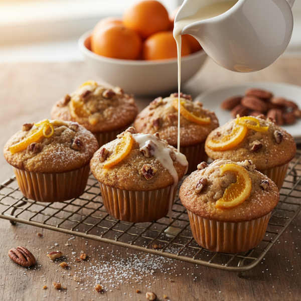 Clementine-Pecan Delight Muffins recipe