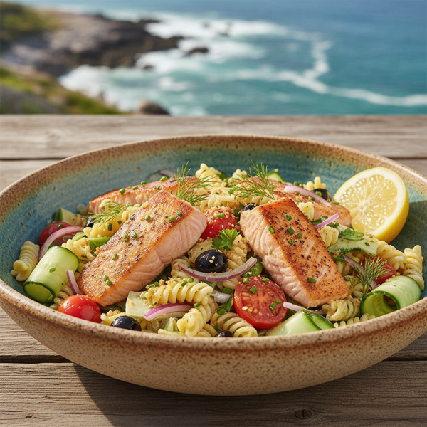 Coastal Delight Salmon Pasta Salad recipe