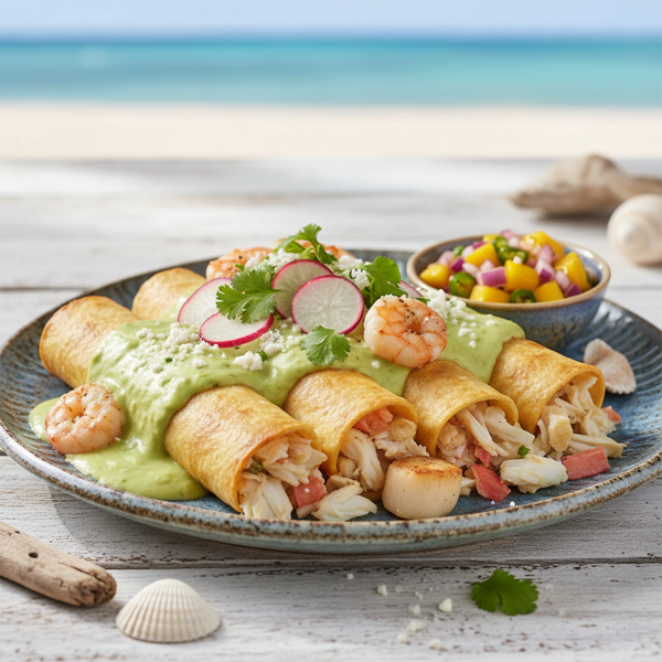 Coastal Delight Seafood Enchiladas recipe