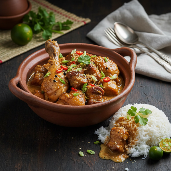 Coconut-Creamed Filipino Chicken & Pork Adobo recipe