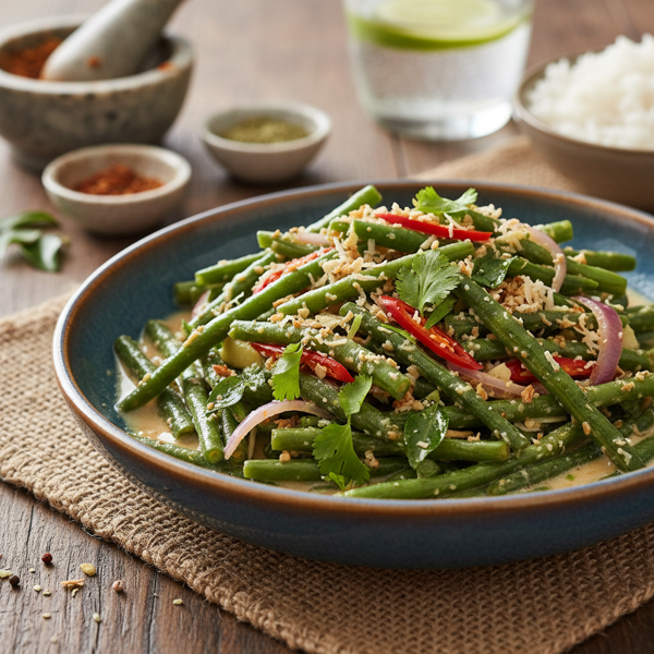 Coconut-Infused Long Beans Stir-Fry recipe