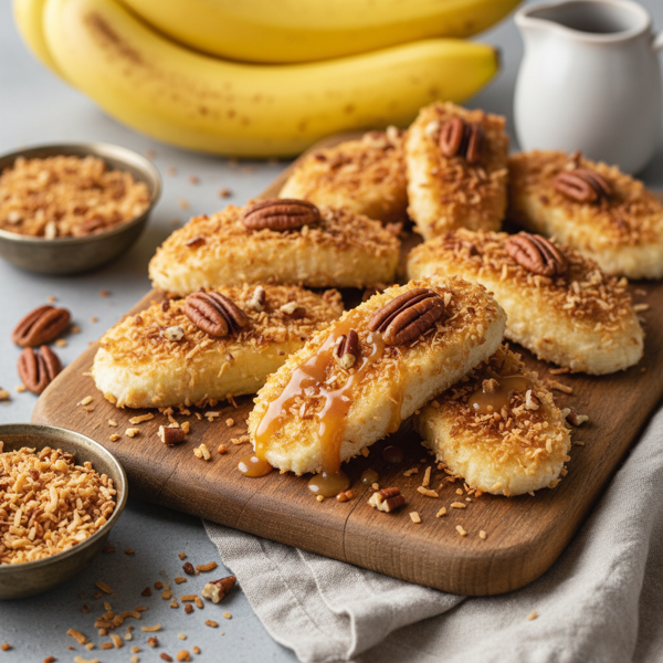 Coconut-Pecan Banana Bites recipe