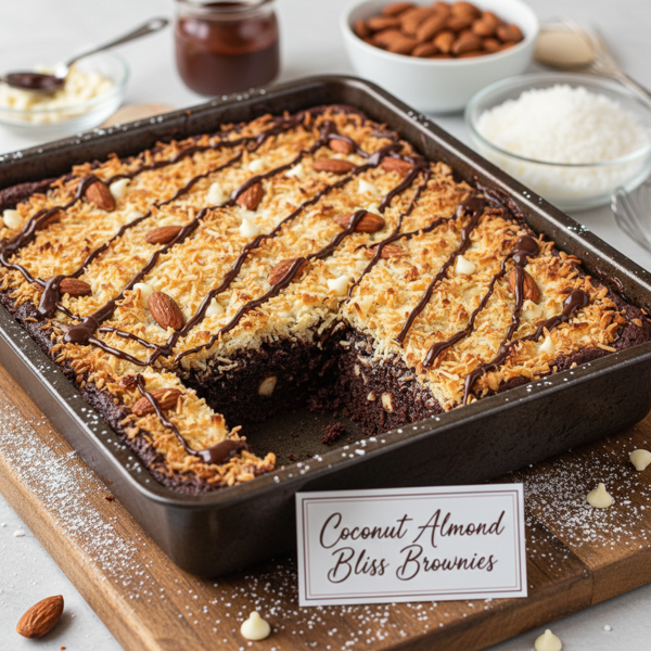 Coconut Almond Bliss Brownies recipe