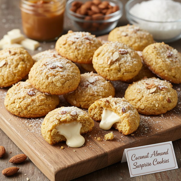 Coconut Almond Surprise Cookies recipe
