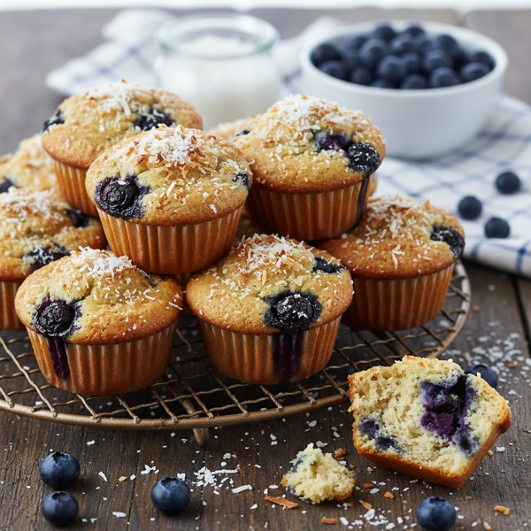 Coconut Blueberry Bliss Muffins recipe