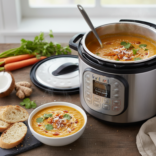 Coconut Carrot Ginger Soup in Instant Pot recipe