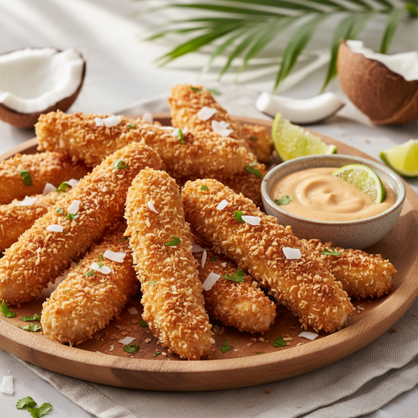 Coconut Crispy Chicken Sticks recipe