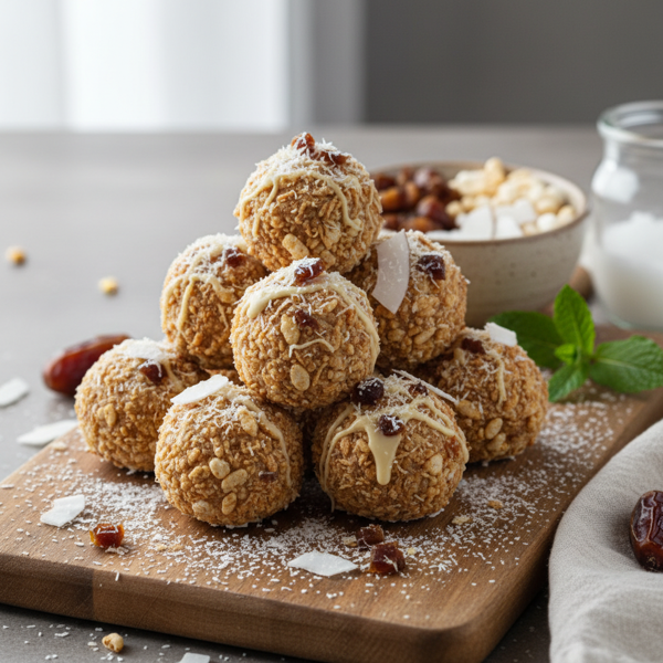 Coconut Date Crispy Bliss Balls recipe