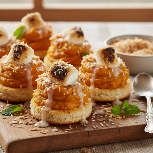 Coconut Marshmallow Sweet Potato Delights recipe