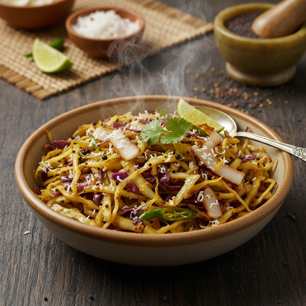Coconut Mustard Cabbage Stir-Fry recipe