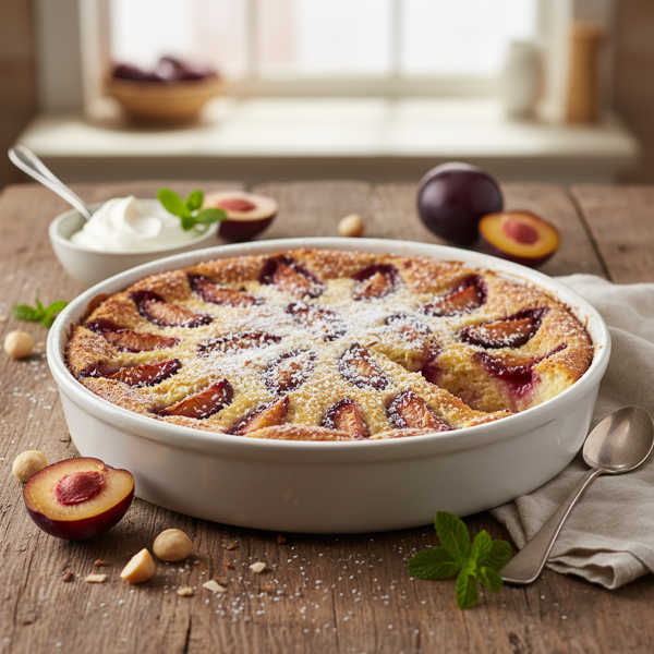 Coconut Plum Delight Clafoutis recipe