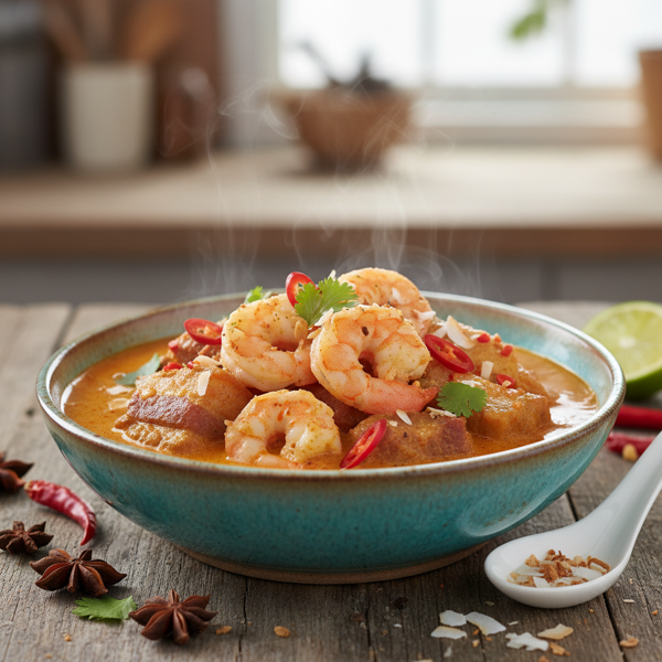 Coconut Pork and Shrimp Delight recipe