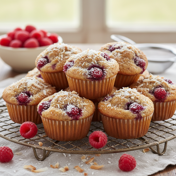 Coconut Raspberry Bliss Muffins recipe