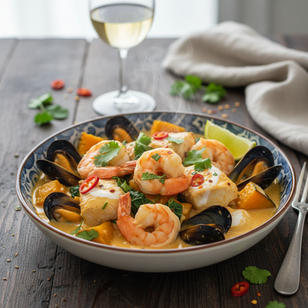 Coconut Seafood & Pumpkin Delight recipe