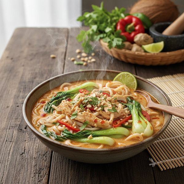 Coconut Thai Chicken Noodle Soup recipe