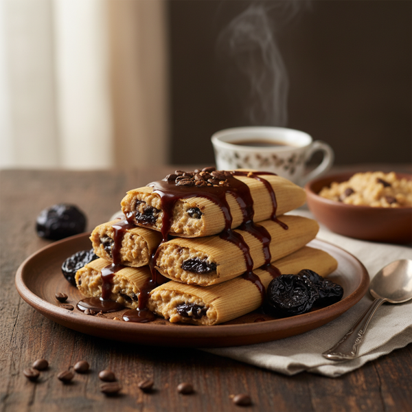 Coffee-Infused Prune Cream of Wheat Tamales recipe