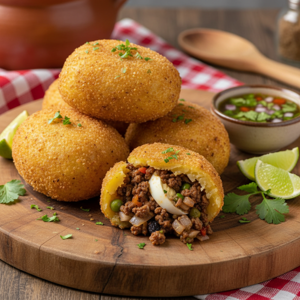 Colombian Beef-Stuffed Potatoes (Papas Rellenas) recipe