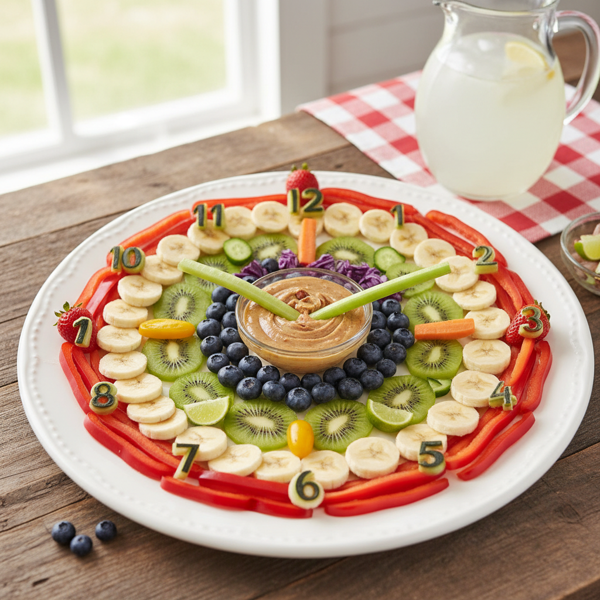 Colorful Clock Snack recipe