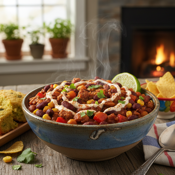 Colorful Comfort Vegan Chili recipe
