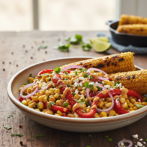 Colorful Corn and Roasted Red Pepper Delight recipe