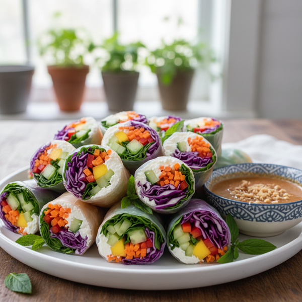 Colorful Cream Cheese Rainbow Rolls recipe