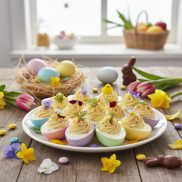 Colorful Easter Deviled Eggs recipe