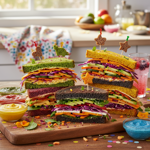 Colorful Fun Sandwiches recipe