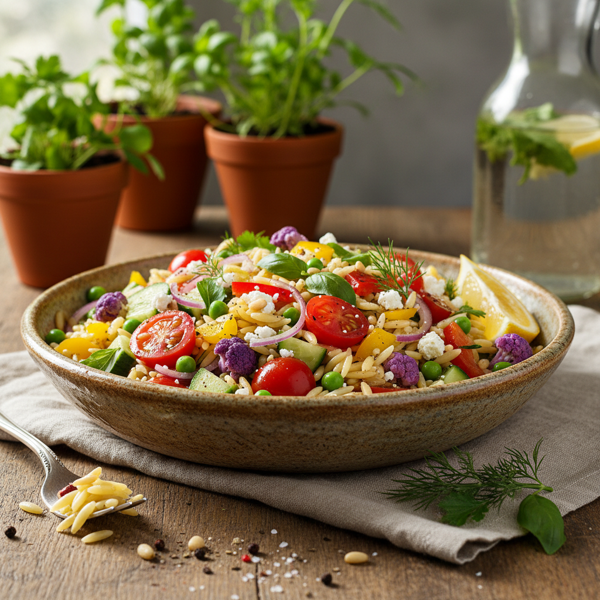 Colorful Garden Orzo Delight recipe