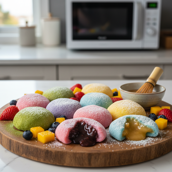 Colorful Microwave Mochi Delights recipe