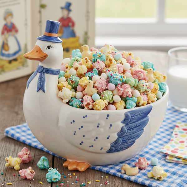 Colorful Mother Goose Crunch Popcorn recipe