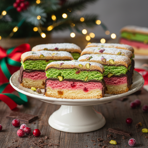 Colorful Spumoni Slices - Festive Italian Christmas Cookies recipe