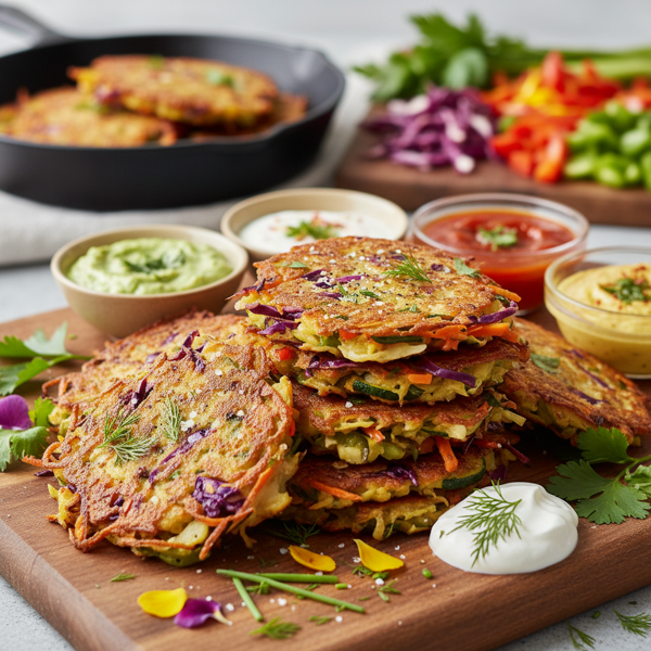 Colorful Veggie Latkes recipe