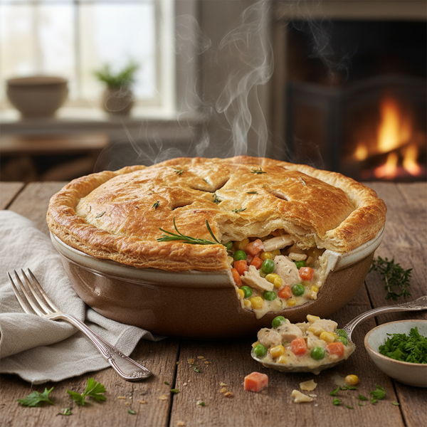 Comforting Chicken Vegetable Pot Pie recipe
