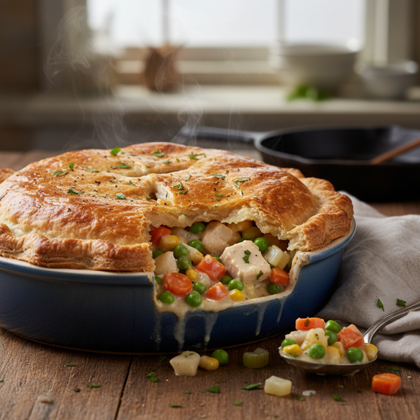 Comforting Chicken Veggie Pot Pie recipe