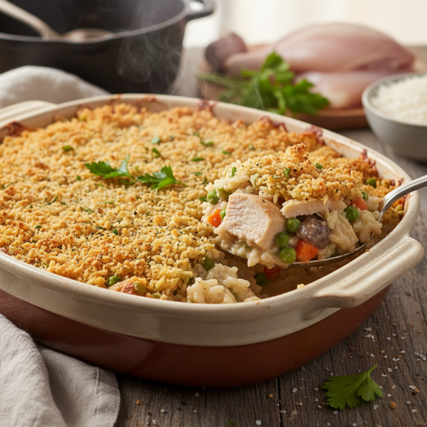 Comforting Chicken and Rice Casserole recipe