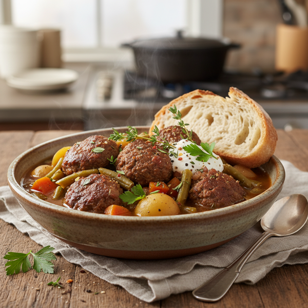 Comforting Hamburger & Green Bean Stew recipe