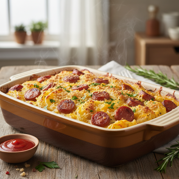 Comforting Hot Dog and Potato Casserole recipe
